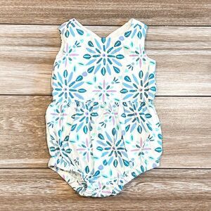 Tea Collection Peek-a-Boo Back Baby Romper Size 3-6M